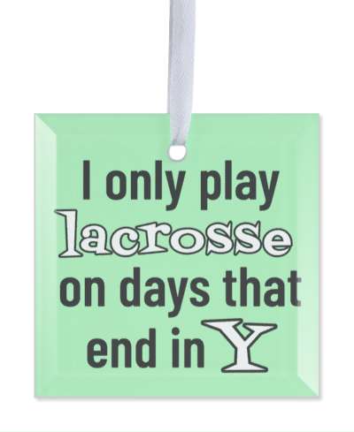 i only play lacrosse on days that end in y light green stickers, magnet