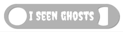 i seen ghosts funny grey white creepy stickers, magnet