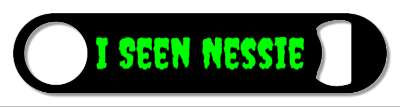 i seen nessie loch ness funny green black creepy stickers, magnet