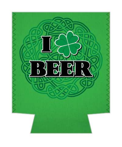 i shamrock beer green celtic knot stickers, magnet