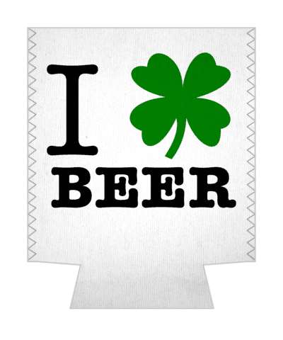 i shamrock beer white green black stickers, magnet