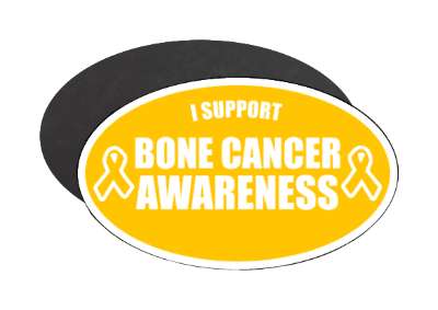 i support bone cancer awareness gold ribbons stickers, magnet