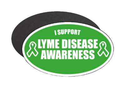 i support lyme disease awareness green ribbons stickers, magnet