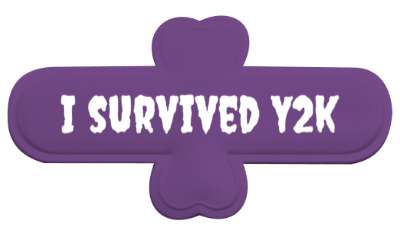 i survived y2k 2000 year stickers, magnet