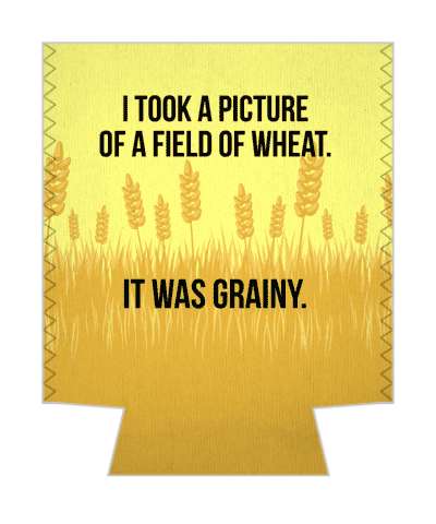 i took a picture of a field of wheat it was grainy pun stickers, magnet