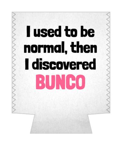 i used to be normal then i discovered bunco white stickers, magnet