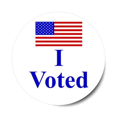 i voted american flag stickers, magnet