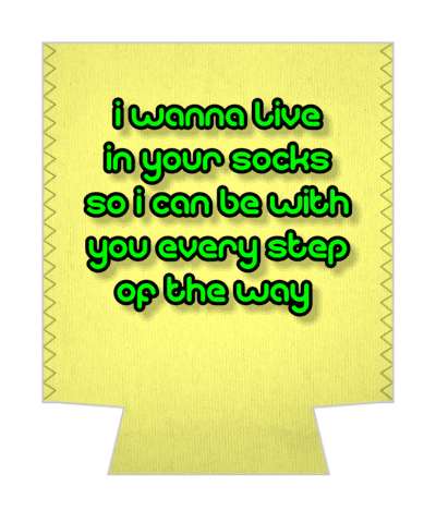 i wanna live in your socks so i can be with you every step of the way pickup line stickers, magnet
