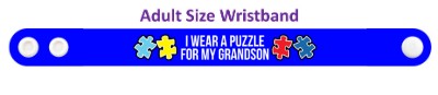 i wear a puzzle for my grandson autism awareness wristband