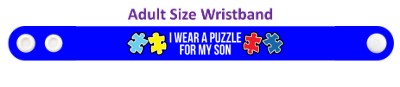 i wear a puzzle for my son autism awareness wristband