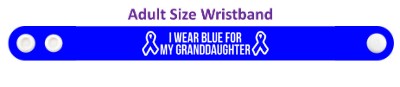 i wear blue for my granddaughter colon cancer awareness wristband