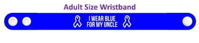 i wear blue for my uncle colon cancer awareness ribbon wristband