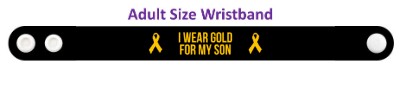 i wear gold for my son childhood cancer awareness wristband