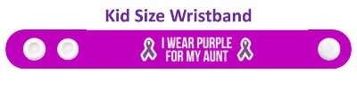 i wear purple for my aunt alzheimers disease awareness ribbons wristband