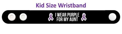 i wear purple for my aunt alzheimers disease awareness ribbons wristband