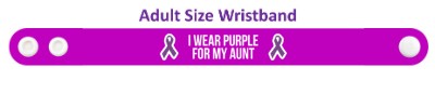 i wear purple for my aunt domestic violence awareness ribbons wristband