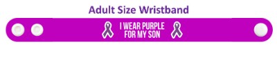 i wear purple for my son alzheimers disease awareness wristband