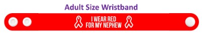 i wear red for my nephew aids hiv awareness wristband