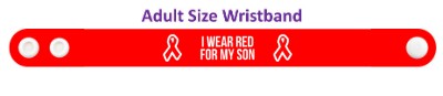 i wear red for my son aids hiv awareness wristband