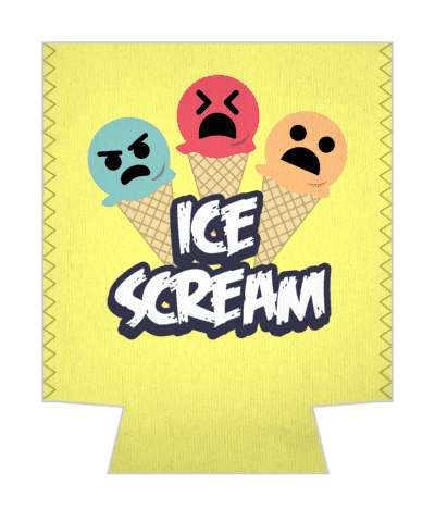 ice scream icecream screaming pun stickers, magnet