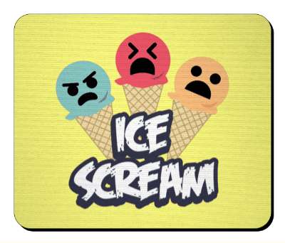 ice scream three ice creams screaming stickers, magnet
