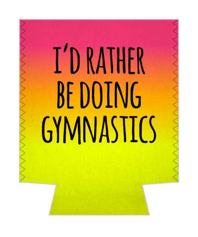 id rather be doing gymnastics gradient stickers, magnet