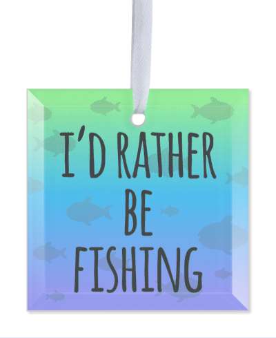 id rather be fishing tall letters gradient stickers, magnet