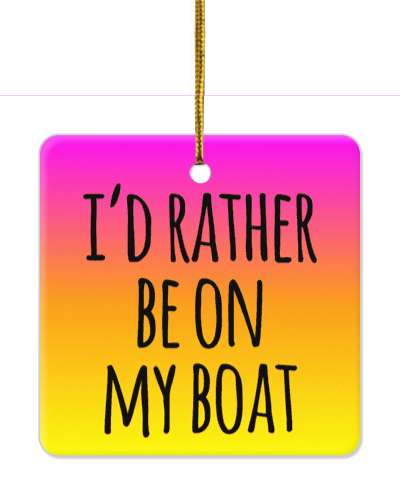 id rather be on my boat tall letters colorful gradient stickers, magnet