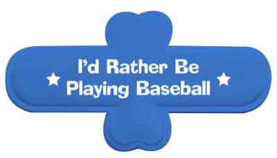 id rather be playing baseball fan stickers, magnet