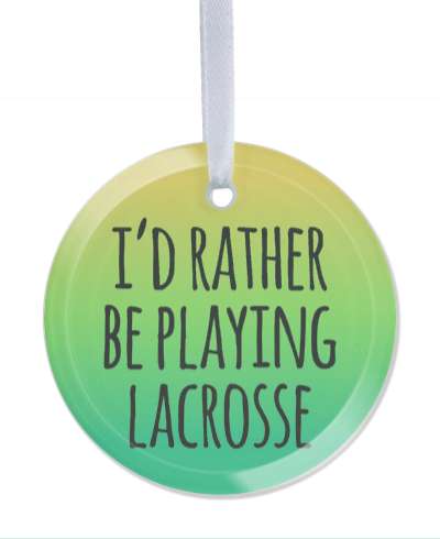 id rather be playing lacrosse tall gradient stickers, magnet