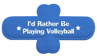 id rather be playing volleyball fun sports stickers, magnet