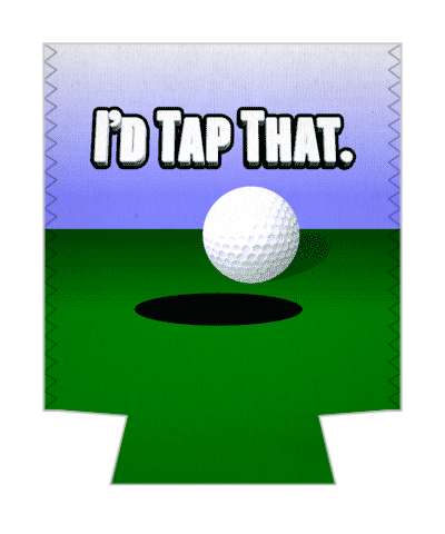 id tap that golf wordplay putt golfball hole funny stickers, magnet