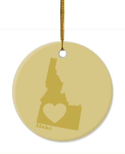 idaho state silhouette heart stickers, magnet
