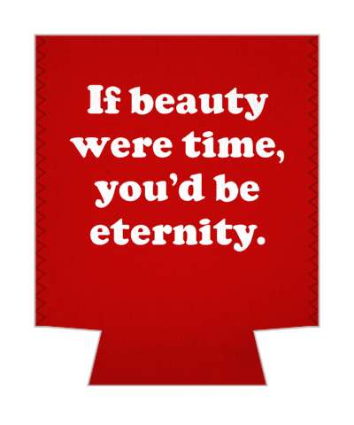 if beauty were time youd be eternity pickup line stickers, magnet