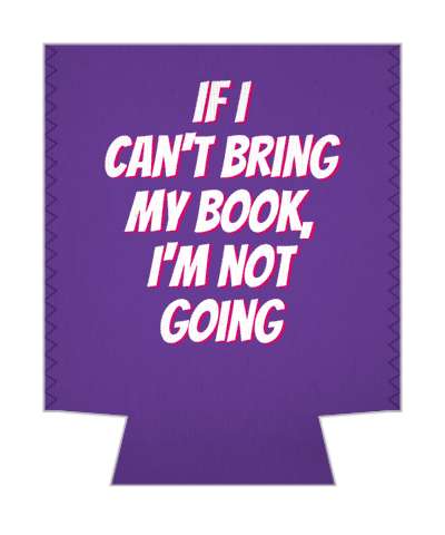 if i cant bring my book im not going purple stickers, magnet