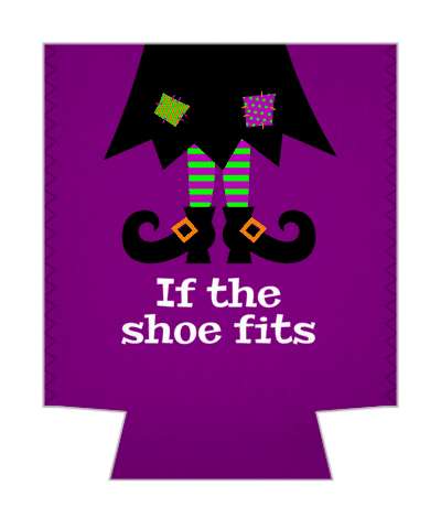 if the shoe fits witch shoes stockings dress purple stickers, magnet