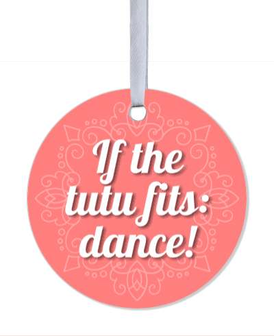 if the tutu fits dance pink design stickers, magnet