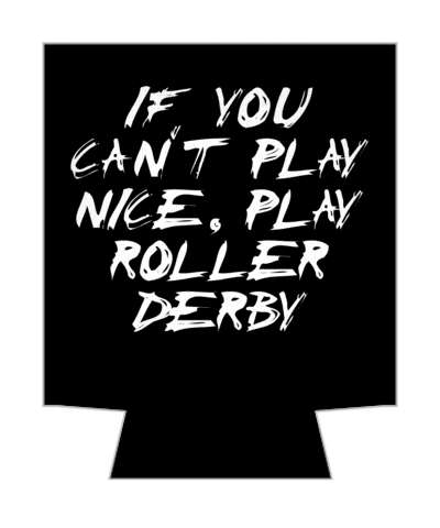 if you cant play nice play roller derby skating sport stickers, magnet
