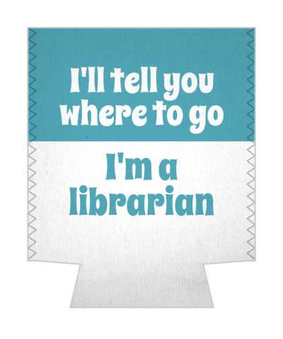 ill tell you where to go im a librarian funny saying stickers, magnet