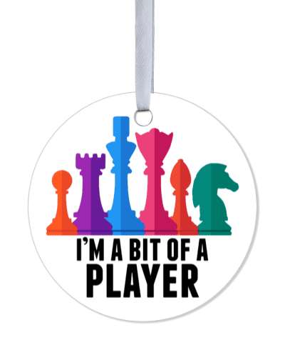 im a bit of a player multicolor chess pieces wordplay stickers, magnet