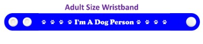 im a dog person blue paw prints wristband
