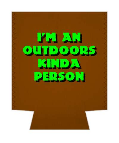 im an outdoors kinda person green brown stickers, magnet
