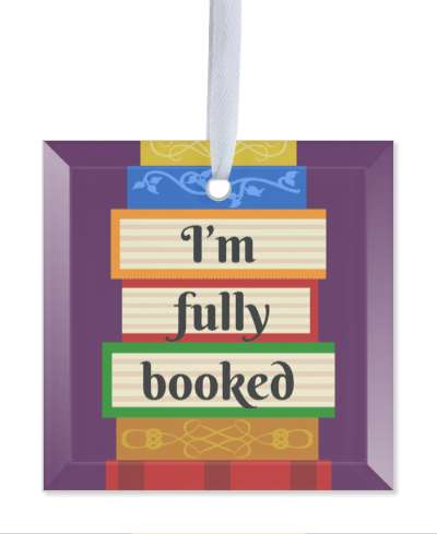 im fully booked stack of colorful books stickers, magnet