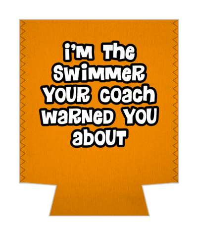 im the swimmer your coach warned you about funny orange stickers, magnet