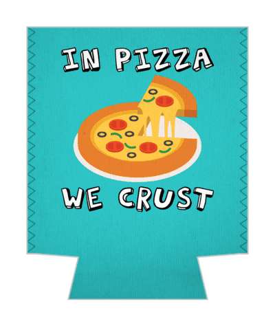 in pizza we crust trust funny pun stickers, magnet