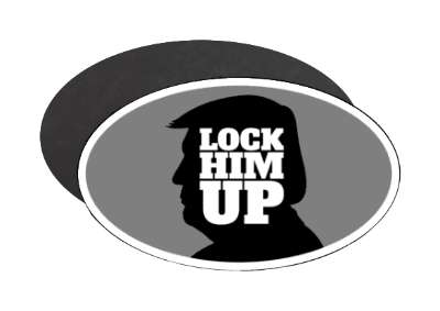 indictment trump lock him up silhouette shadow stickers, magnet