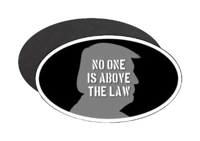 indictment trump no one is above the law silhouette shadow stickers, magnet