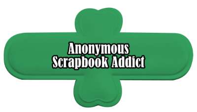 interests anonymous scrapbook addict stickers, magnet