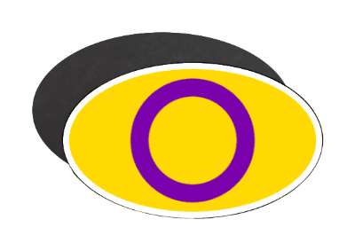 intersex pride flag colors stickers, magnet