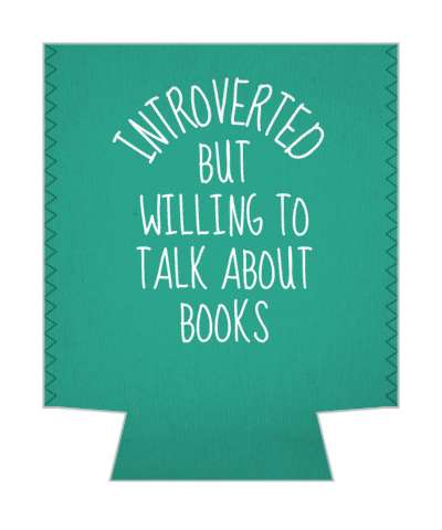 introverted but willing to talk about books green stickers, magnet